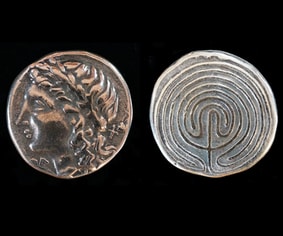 Stater aus Knossos: Apollo mit Lorbeerkranz (Nachbildung) 