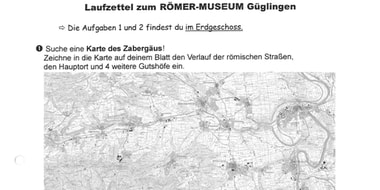Laufzettel zum Römermuseum Güglingen