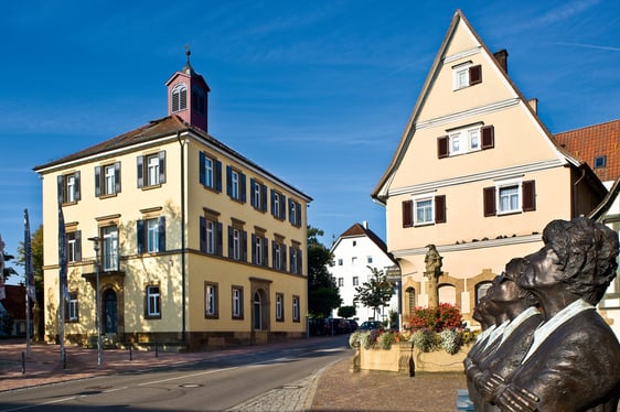 Erbaut im Jahr 1850: Das Alte Rathaus an der Güglinger Marktstraße beherbergt heute das Römermuseum.