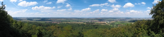 Ausblick von der Aussichtsplattform beim Weißen Steinbruch.