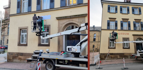 Au&szlig;enbeschriftung Schriftzug