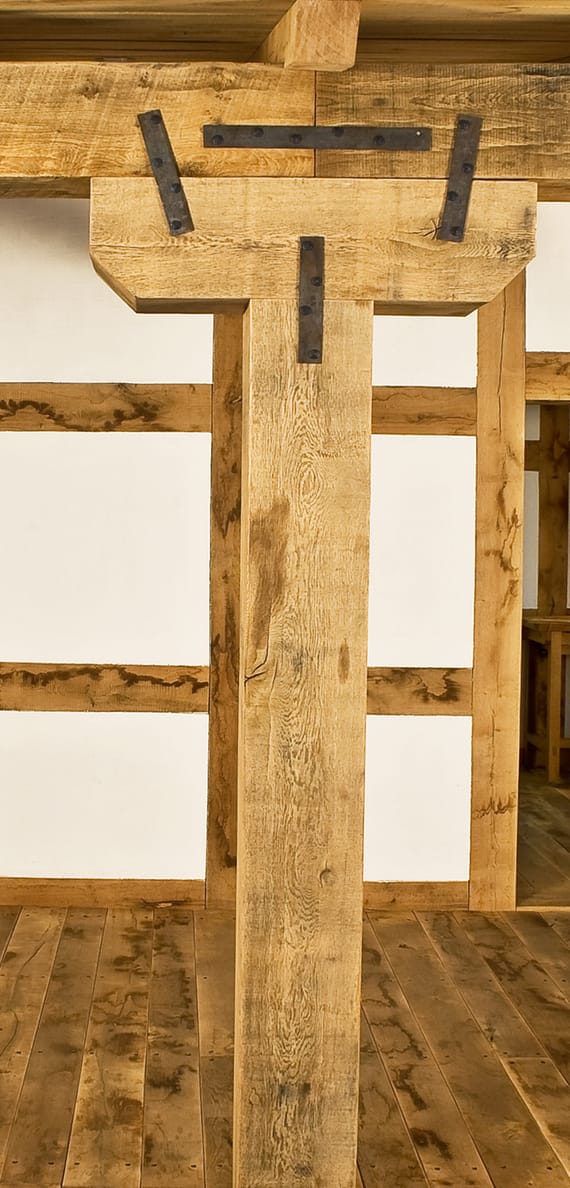 Holzpfosten Streifenhaus Fachwerk